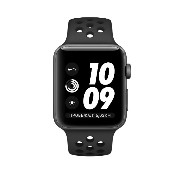 Apple Watch Nike 38mm Space Gray Aluminum Case with Anthracite / Black Nike Sport Band (MQ162)